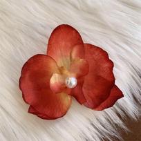 Super Fairy Silk Phalaenopsis Flower Hairpin Photo Bangs Clip Seaside Holiday Headdress For Girl Women Hair Accessories raudona