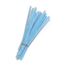 Tulip Rose Macaron Color Fuzzy Wire Encrypted Fur Root Top Knitting Strip Material Package Super Density DIY Flower Bouquet šviesiai mėlyna spalva