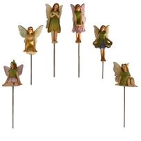 6pcs Garden Decoration Resin Flower Fairy Plugin Set Cute Creative Fairy Model Art Mini Miniature Figurines Courtyard