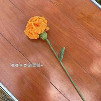 1Pc Hand Woven Rose Orchid Tulip Carnation Imitation Dry Flower Wool Knitting Bouquet Flower Home Decor Girlfriend Mother Gift (as the picture,1pc)