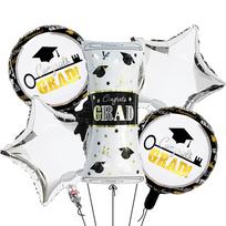 5Pcs Graduation Foil Balloon Set, Large Diploma Scroll Shape & 18-Inch Congrats Grad Round Mylar Balloons, Aesthetic Class of 20 Other