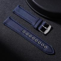 Nylon Canvas Watch Strap 22mm for Seiko Watch Bracelet Hard Waterproof Rugged Wristband Blue Black Metal Ring Bands Accessories 22mm