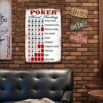 Poker Rules Vintage Metal Tin Sign Metal Sign Plaque Home Bar Club Decoration 20x30cm China Mainland