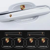 8 vnt. Automobilio durų rankenėlės lipdukas Skaidri apsauginė juostelė nuo įbrėžimų Porsche Panamera Macan Boxster Cayman Cayenne 911 718