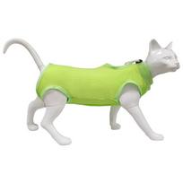 Professional Soft Cat Recovery Suit Prevent Lick Anti Bite Small Pet Vest Easy To Wear Adjustable Cat Neutering Wear Indoor (Green,S) žalia