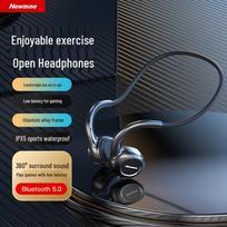Newsmy GE05 Wireless Bone Conduction Sports Headphones klasikinė juoda spalva