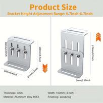 Solar Energy Setup White L-shaped Mount Secure Installation For Solar Panels RV Roof Bracket Oxidation Resistant China Mainland