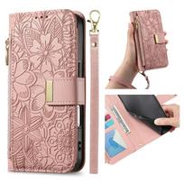 Zipper Flip Leather Phone Case for IPhone 17 Air 16E 16 15 14 13 12 Pro Max Card Slot Wallet Wrist Strap Protective Cover Etui iPhone 16