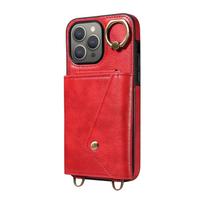 for iPhone 15 14 13 12 11 Pro Max XR X XS Max Phone Case, Wallet Case for Women Men with 6 Card Holder Zipper PU Leather Cover for iPhone XS Max raudona