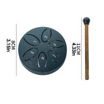 Rain Drum for Outside 3 Inch 6 Notes Steel Tongue Drum for Outdoor Educational Healing Music Instrument for Beginners School