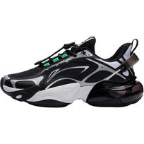 LINING YOUNG Sports Life Collection Oval Aura Nebula Slip Resistant Low top Kids Lifestyle Shoes Black Silver Teenagers YKCT008-5 34