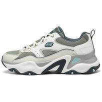 Skechers DLites 5.0 Panda Shoes Comfortable Versatile Shock Absorbing Durable Supportive Lightweight Increased Height Low Top Dad Shoes 232491-OLMT 39.5