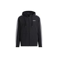Men's adidas neo Ce 3s Wndbrk Casual Sports Stripe Hooded Jacket Black H14196 XXL