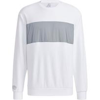Men's adidas neo Sw Irrd Swt Splicing Sports Round Neck Pullover White HB7381 XXL