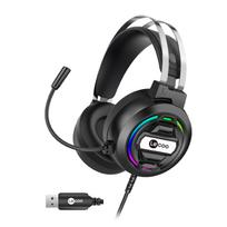 USB Gaming Hdset for PC Surround Sound Wired Hdphones with Colorful LED Light Computer Hdphones with Noise Cancelling Microphone