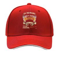 UnisexS In Memory of My Brother Hat Black with Colorful Wing  Heart Design Lightweight  Breathabl Sandwich Baseball Cap One Size