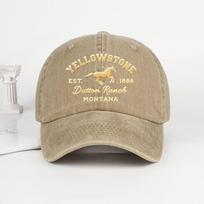 pc Yellowstone Horse Print Washed Baseball Caps for Women Unisex LightweightBreathableAdjustable Casual Wear Camping Yellowstone Adjustable