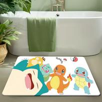 Pokemon Tyrantrum Volcano Print Non-Slip Doormat, Absorbent Floor Mat for Home Decor 40x60cm