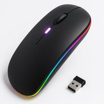 [New Release - Ultra-Thin] Wireless Mouse - Silent Design  Type-C Rechargeable  2.4GHz & Bluetooth Dual Connection  3-Stage DPI Adjustment  7-Color