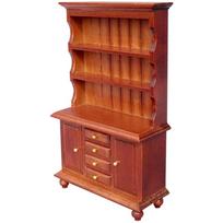 moin moin Miniature 112 Furniture Dollhouse Shelf Width 9 x Height 16 x Depth 4cm  Brown Wooden Cupboard Dining Kitchen Doll Retro Classic 2212mini5