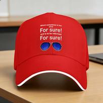 Funny for Sure Macron Glasses Meme Sun Baseball Cap  Summer yk Cool Hip Hop Hats For UnisexTeens Hunting Camping Baseball Caps One Size