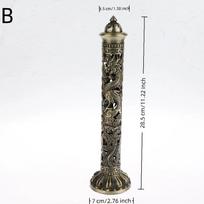 Retro vertikalus smilkalų degiklis Budos širdies sutra drakonas feniksas stulpas metalinis smilkytuvas namų biuro ceremonijos dekoracija B