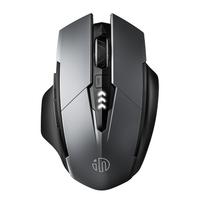 INPHIC Bluetooth Mouse, Rechargeable Wireless Mouse, Multi-Device (Tri-Mode: BT 5.04.0+2.4Ghz), Silent, Visible Computer Mouse, Gray