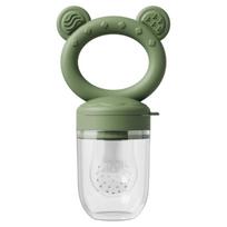 Baby Silicone Fruit Feeder Pacifier Safe Fresh Food Feeder for Infants Teething Relief Easy to Hold Self Feeding Baby Food Dispenser One Size armijos žalia spalva