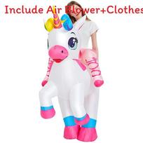 Inflatable Dinosaur Costume For Halloween And Easter Featuring Vibrant Colors And Fun Design White Unicorns,Height 80-100cm