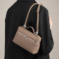 Strict Selection of Top Layer Leather Lunch Box Leather Women's Bag Carrying Box Bag Crossbody
