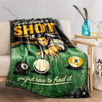 1PC Vintage pool poster aiming shot Print Adult Children Warm Blankets Home Travel Car Soft Comfortable Suitable for all seasons 75x90cm