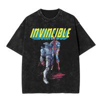 benber vintage Invincible Cartoon Comic Mark Grayson Shirt Harajuku Style for Men Women Pure Cotton TShirts Clothing S