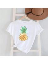 Pineapple  Lovely Style Print Female Shirt Short Sleeve Wounisex Fashion Clothing Graphic T-Shirts Clothes Lady Casual Tee S įvairiaspalvis