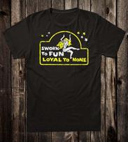 Retro Tee T-shirt Novelty Chopper Hot Rod Biker Van Sworn To Fun Loyal To None S