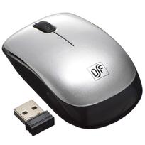 OHM Electric Silent Wireless Mouse, Blue LED, Small Size, Silver, PC-SMWBS31 S 01-3597 (Approx. 48mm (W) x 28mm (H) x 81mm (D)