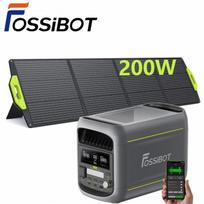 Portable Powerstation FOSSiBOT F1800 1024Wh avec solar pannel 200W, Batterie LiFePO4 Station électrique 1800W(Peak 2700W), ECO/BMS