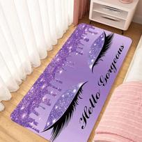 Welcome Mat Carpet Hello Gorgeous Unicorn Eyelash Floor Mats Anti-slip Kitchen Room Rugs Bathroom Rug Balcony Foot Bath Door Non 40x60cm 16x24 inch