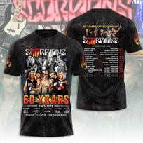 Scorpions Coming Home To Las Vegas 60 Years Of Scorpions 1965-2026 3D T-Shirt L