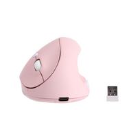 Cute Ergonomic Wireless Mouse, 2.4GHz, Vertical Design, Right-Handed, Medium Size, 80012001600 DPI, 6 Buttons, Optical, Type-C Rechargeable, 400mAh