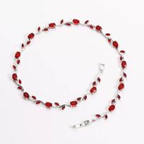 Elegant Copper & Colored Diamond Tulip Bracelet & Necklace Set: Women's Versatile Floral Jewelry