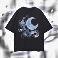Frutiger Aero Moon Music T‑Shirt – Oversized Internetcore Vaporwave Tee XXL