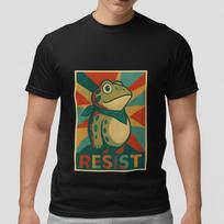 Portland Protest Frog T-Shirt Resist Graphic Tee Retro Political Art Unisex Stre S