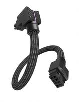 EZDIY-FAB UNIFAS 8-pin PC Sleeved Cable, 16AWG, GPU Power Extension Cable, 90-degree Angle, Standard Type, Integrated Dual Tube, Neat Cable