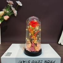 Rose Artificial Flower LED Light Acrylic  Foil Rose Romantic Present for Party Home Ambient Lighting