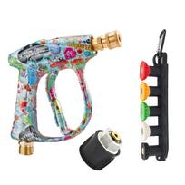 2026 Upgraded Painted Car Wash Gun Set, High Pressure Design with Nozzle Pack, Stable Support Base and Karcher Fitting