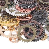 100g Bronze Gold Copper Silver Tone Steampunk Gears Punk Gear Pendant  DIY Jewelry Making