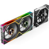 upHere Case Fans 120mm Reverse Intake Blades ARGB Triple Fan 4Pin PWM and 5V 3Pin ARGB Motherboard AURA Sync Compatible 360mm Daisy Chain Compatible