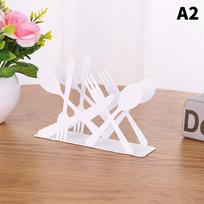 Iron Art Napkin Holder 1Pc Stylish Tissue Box for Home Restaurant Office Desktop Durable Metal Organizer