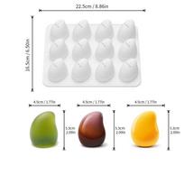 Mango Pear French Mousse Cake Baking Mold Fruit Shaped Dessert Silicone Mold For DIY Chocolate Pudding
