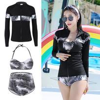 Korean Two-Piece Long Sleeve Snorkeling Suit - Quick-Dry Sun Protection for Men & Women XL